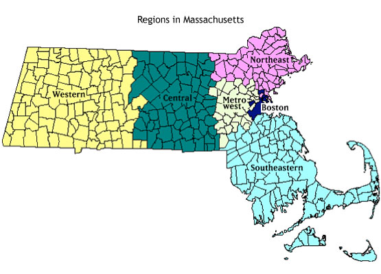 Regions in Massachusetts