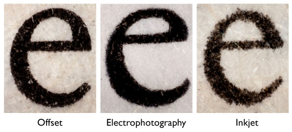 Photo-micrographs of text