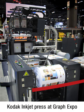 Kodak inkjet press at Graph Expo